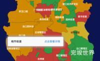 echarts潜江市geoJson地图tooltip自定义html实例